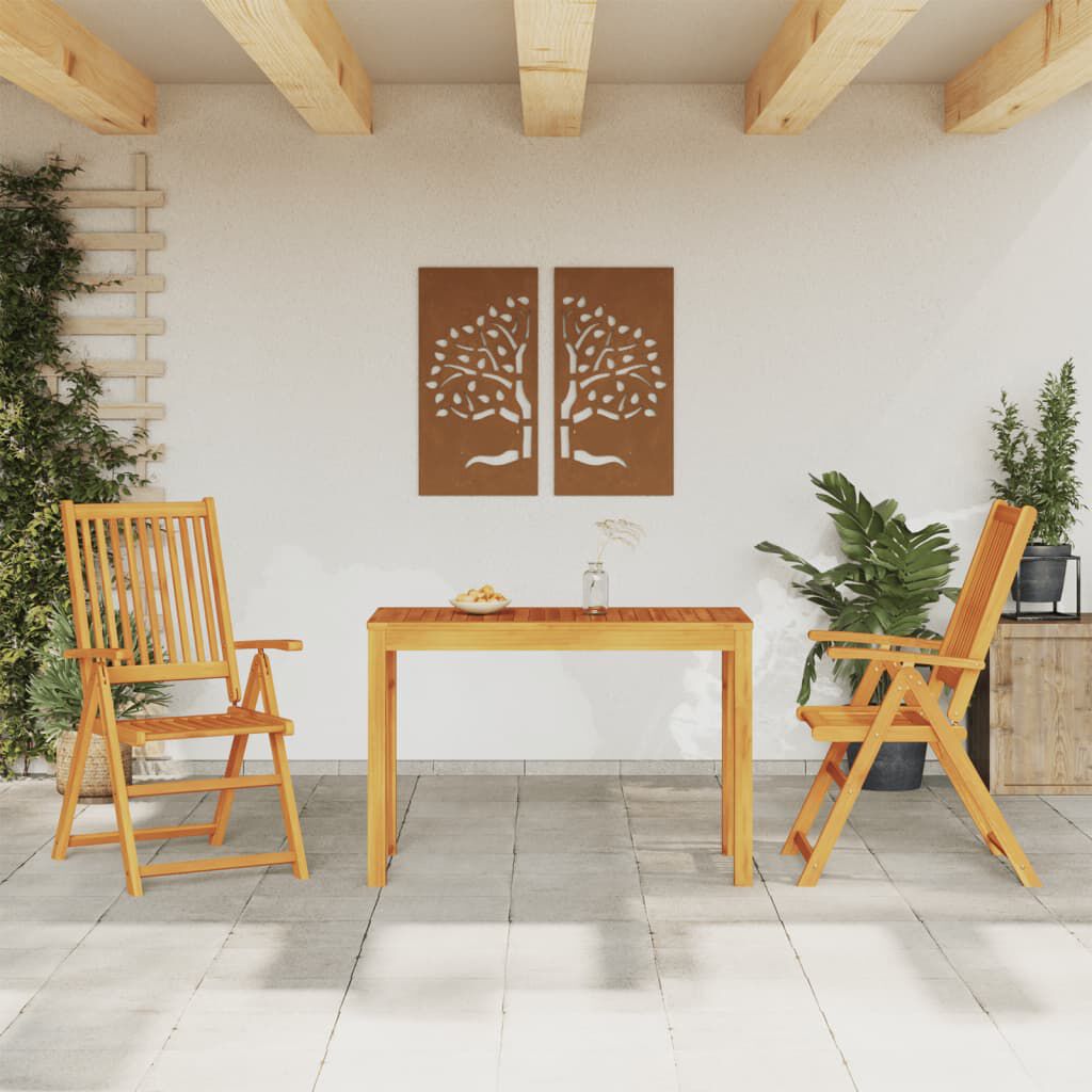 vidaXL 7 Piece Garden Dining Set Solid Acacia Wood Foldable