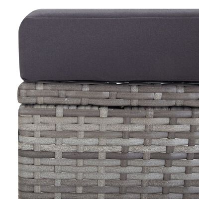 vidaXL 2 Piece Garden Lounge Set with Cushions Poly Rattan Grey