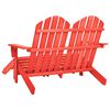 vidaXL 2-Seater Garden Adirondack Chair&Ottoman Fir Wood Red