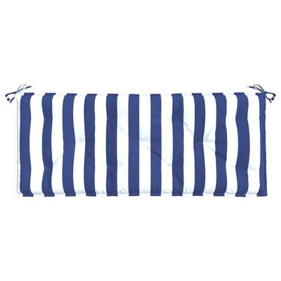 vidaXL Garden Bench Cushions 2pcs Blue&White Stripe 120x50x7cm Fabric