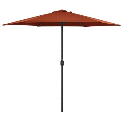 vidaXL Outdoor Parasol with Aluminium Pole 270x246 cm Terracotta