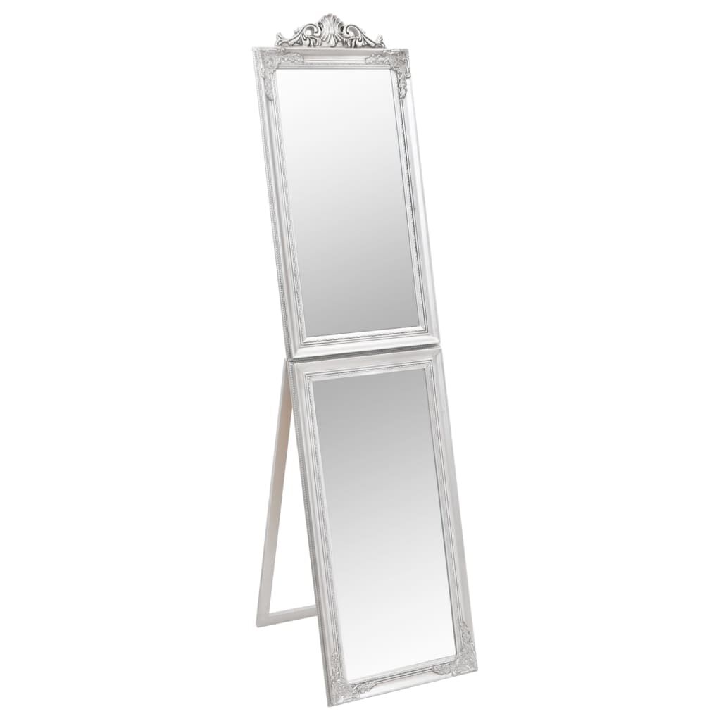 vidaXL Free-Standing Mirror Silver 45x180 cm