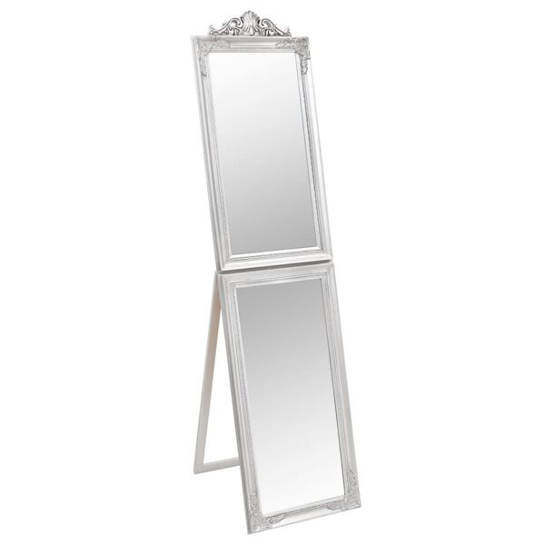 vidaXL Free-Standing Mirror Silver 45x180 cm