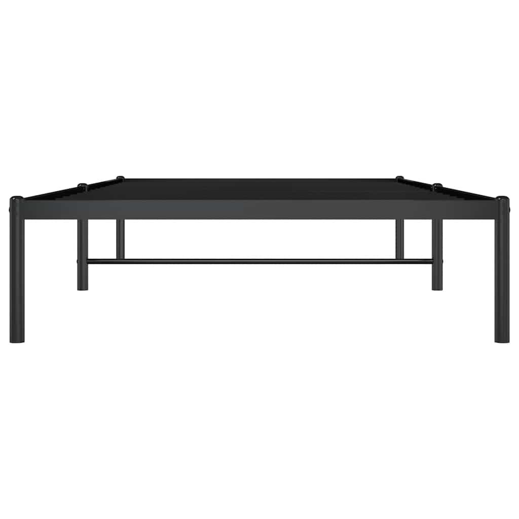 vidaXL Metal Bed Frame without Mattress Black 100x200cm