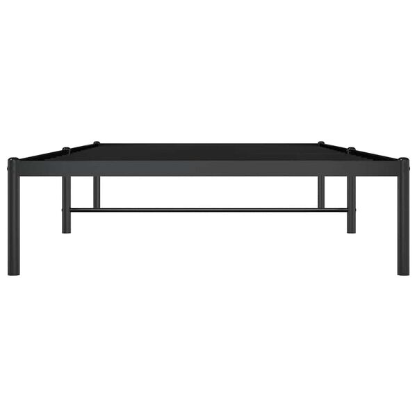vidaXL Metal Bed Frame without Mattress Black 100x200cm
