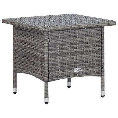 vidaXL 2 Piece Garden Lounge Set with Cushions Poly Rattan Grey