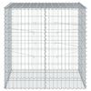 vidaXL Gabion Basket with Cover 100x100x100 cm Galvanised Iron