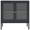 vidaXL Sideboard Anthracite 70x35x70 cm Steel and Glass