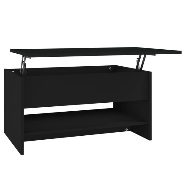 vidaXL Coffee Table Black 80x50x40 cm Engineered Wood