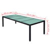 vidaXL 11 Piece Outdoor Dining Set with Cushions Poly Rattan Black
