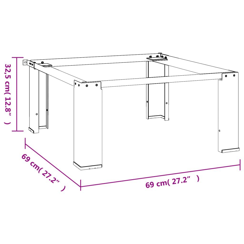 vidaXL Washing Machine Pedestal White