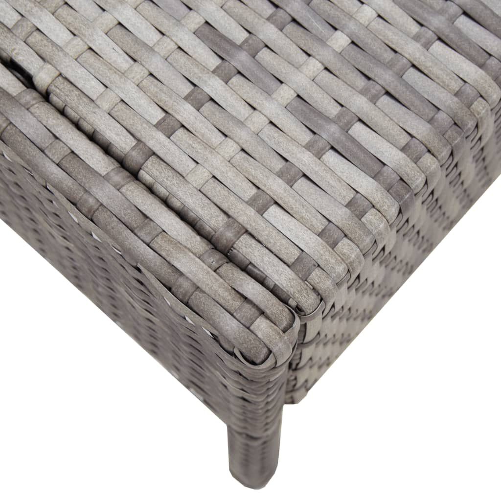 vidaXL 5 Piece Garden Sofa Set with Cushions Poly Rattan Grey