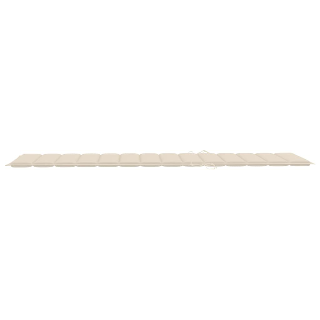 vidaXL Garden Sun Lounger with Cushion Solid Acacia Wood