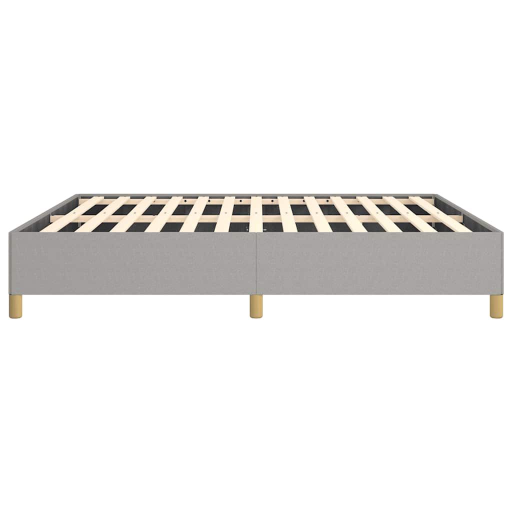 vidaXL Bed Frame without Mattress Light Grey 193x203 cm King Fabric