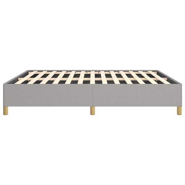 vidaXL Bed Frame without Mattress Light Grey 193x203 cm King Fabric