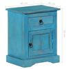 vidaXL Bedside Table Solid Mango Wood 40x30x50 cm Blue