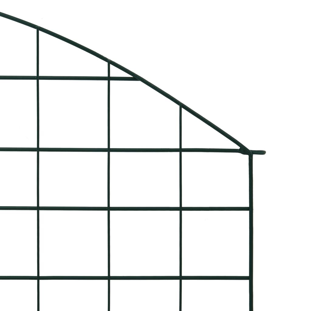vidaXL Arched Garden Fence Set 77.5x78.5 cm Green