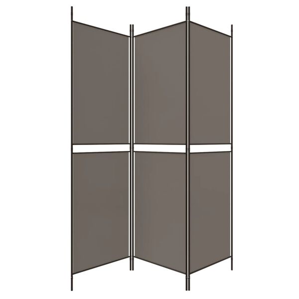 vidaXL 3-Panel Room Divider Anthracite 150x180 cm Fabric