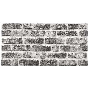 vidaXL 3D Wall Panels with Dark Grey Brick Design 10 pcs EPS
