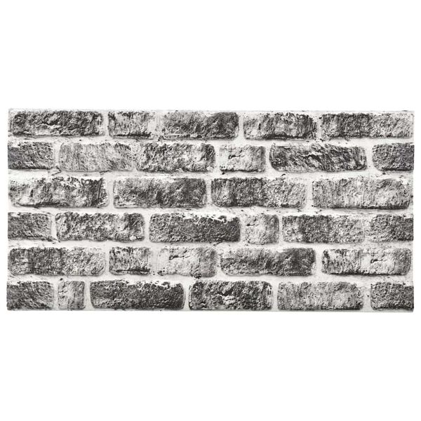 vidaXL 3D Wall Panels with Dark Grey Brick Design 10 pcs EPS
