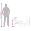 vidaXL 2-Seater Garden Sofa with Cushions Solid Acacia Wood