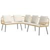 vidaXL Garden Sofa Set 2 pcs Natural Poly Rattan