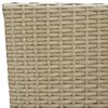 vidaXL 7 Piece Garden Dining Set with Cushions Poly Rattan Beige