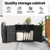 vidaXL Garden Storage Cabinet Black 83x45x76 cm Poly Rattan