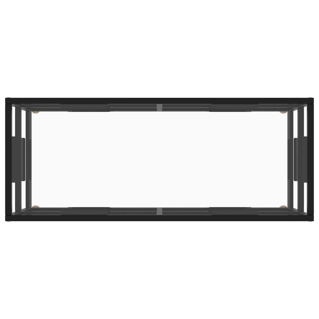 vidaXL TV Cabinet Black with Tempered Glass 100x40x40 cm