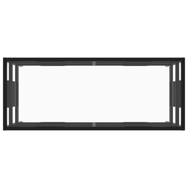 vidaXL TV Cabinet Black with Tempered Glass 100x40x40 cm