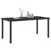 vidaXL Garden Table Black 160 x 80 x 73 cm Metal