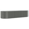 vidaXL Garden Raised Bed Galvanised Steel 322x100x68 cm Grey