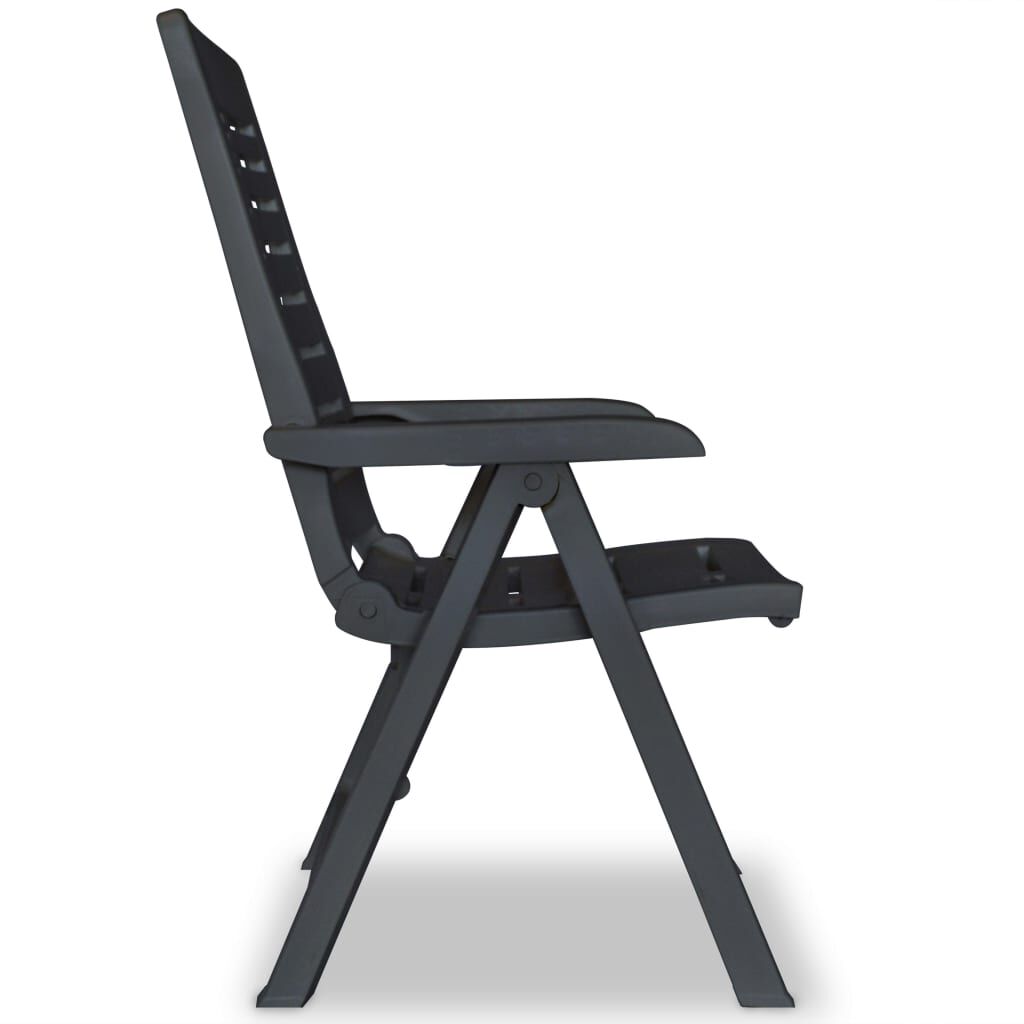 vidaXL 3 Piece Bistro Set Plastic Anthracite