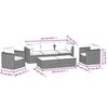 vidaXL 7 Piece Garden Lounge Set with Cushions Poly Rattan Black