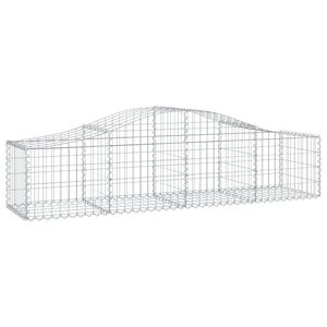 vidaXL Arched Gabion Basket 200x50x40/60 cm Galvanised Iron