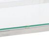 vidaXL Console Table Silver Stainless Steel and Tempered Glass