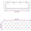 vidaXL Headboard Cushion Light Grey 152 cm Velvet