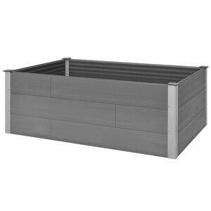 vidaXL Garden Raised Bed WPC 150x100x54 cm Grey
