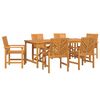 vidaXL Garden Dining Set 7 pcs Brown Solid Acacia Wood