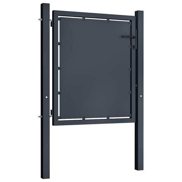 vidaXL Garden Gate Steel 100x75 cm Anthracite