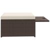 vidaXL 4 Piece Garden Lounge Set with Cushions Poly Rattan Brown