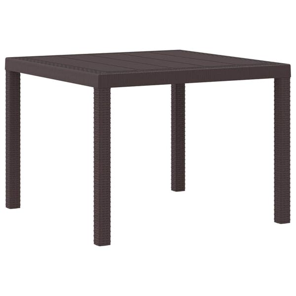 vidaXL Garden Dining Set 3 pcs Brown Polt rattan