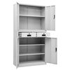 vidaXL Office Cabinet Light Grey 90x40x180 cm Steel