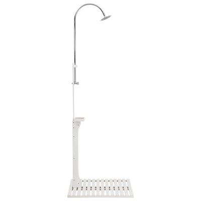 vidaXL Garden Shower White Wood