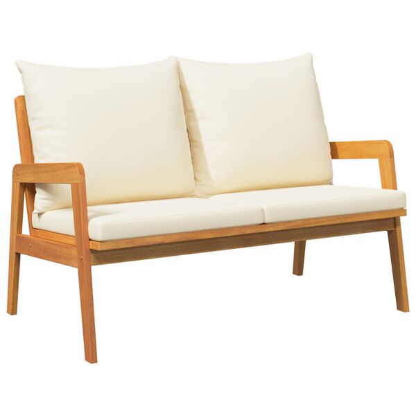 vidaXL Garden Bench with Cushions 115x65x71 cm Solid Acacia Wood