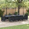 vidaXL Garden Table Anthracite 350 x 100 x 74 cm Poly Rattan