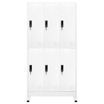 vidaXL Locker Cabinet White 90x45x180 cm Steel