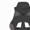 vidaXL Gaming Chair with Footrest Black and Grey Faux Leather