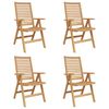 vidaXL Garden Chair 4 pcs Brown 52 x 64.5 x 108 cm Solid teak wood