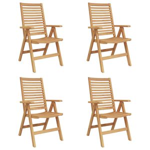 vidaXL Garden Chair 4 pcs Brown 52 x 64.5 x 108 cm Solid teak wood